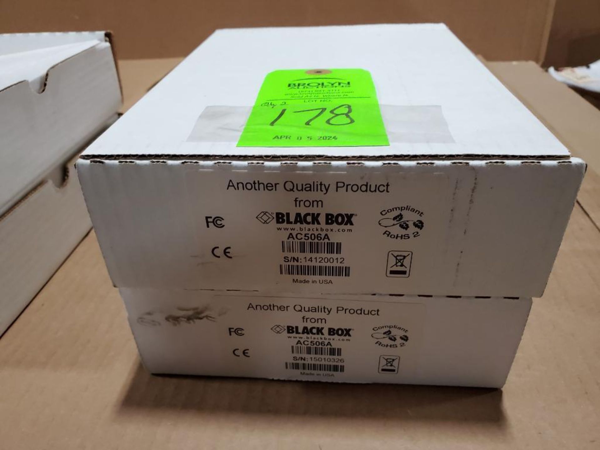 Qty 2 - Black Box splitter. Part number AC650A.