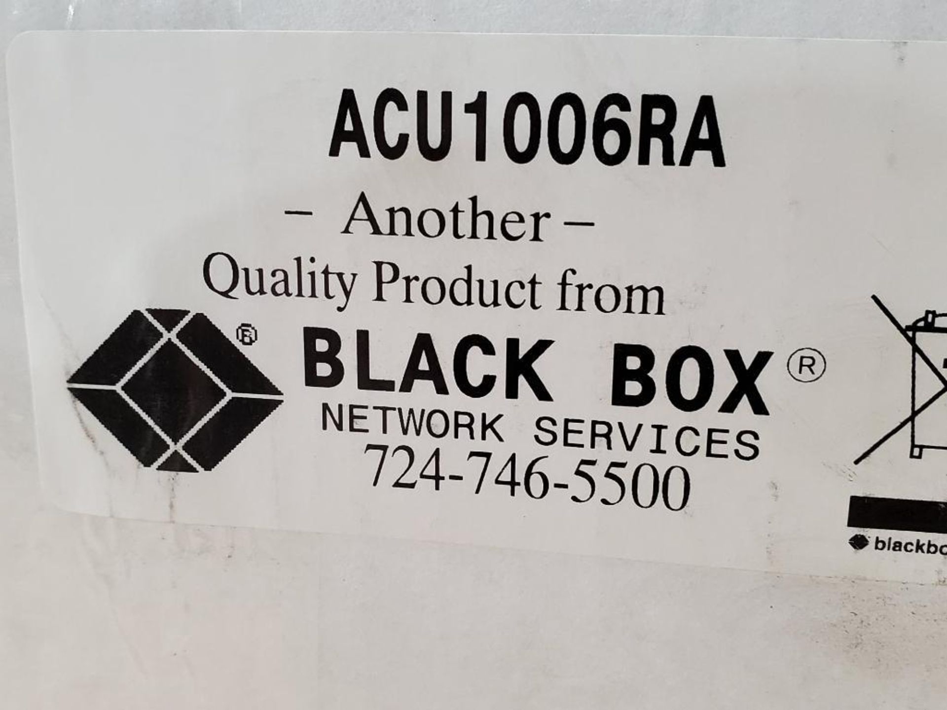 Black box network equipment. Part number ACU1006RA. - Image 2 of 3