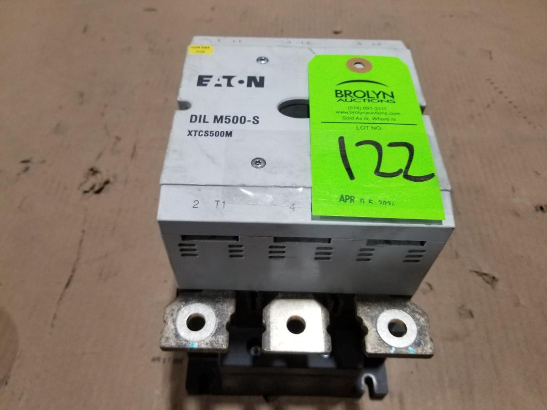Eaton contactor. Part number DIL-M500-S.