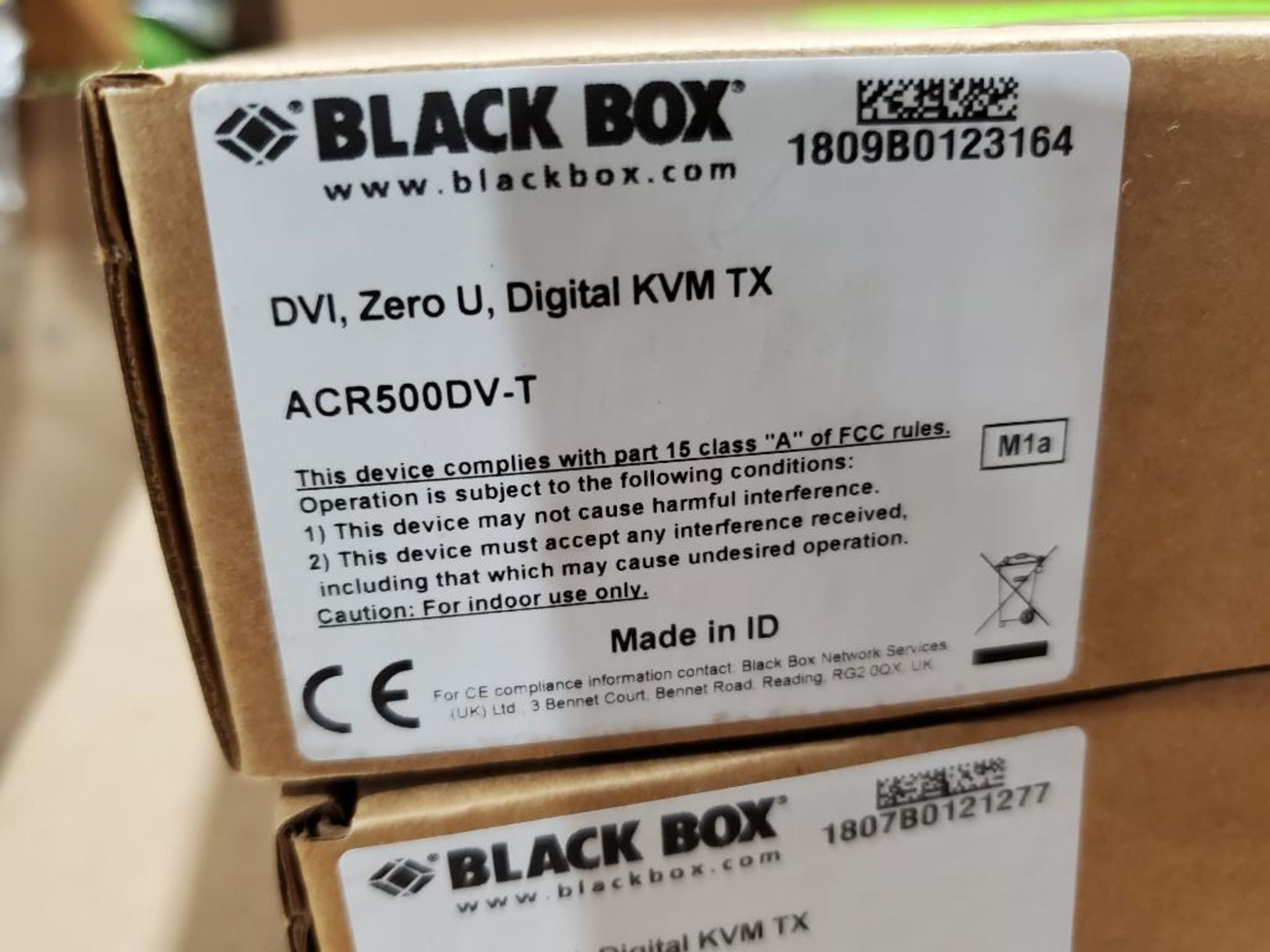 Qty 2 - Black Box DVI, Zero U, Digital KVM TX. Part number ACR500DV-T. - Image 2 of 2