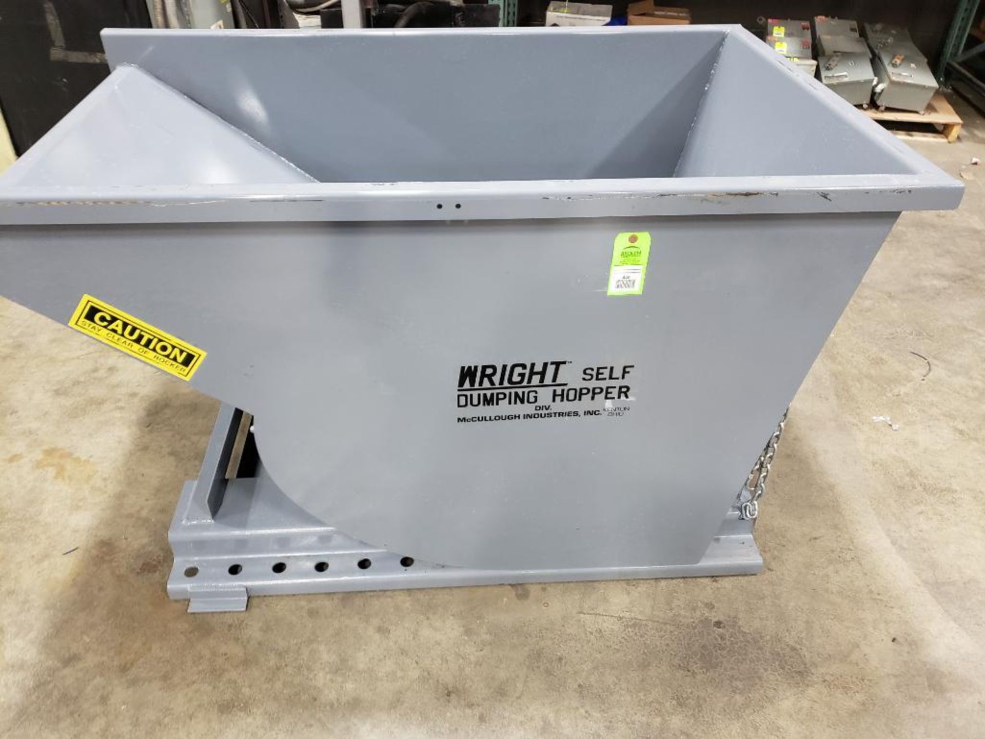 NEW 1-yard Wright / McCullough Industries steel dump hopper. 63.5"L x 39.75"W x 39.75"T. - Image 2 of 13