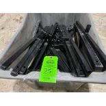 Large qty of welding curtain support legs.