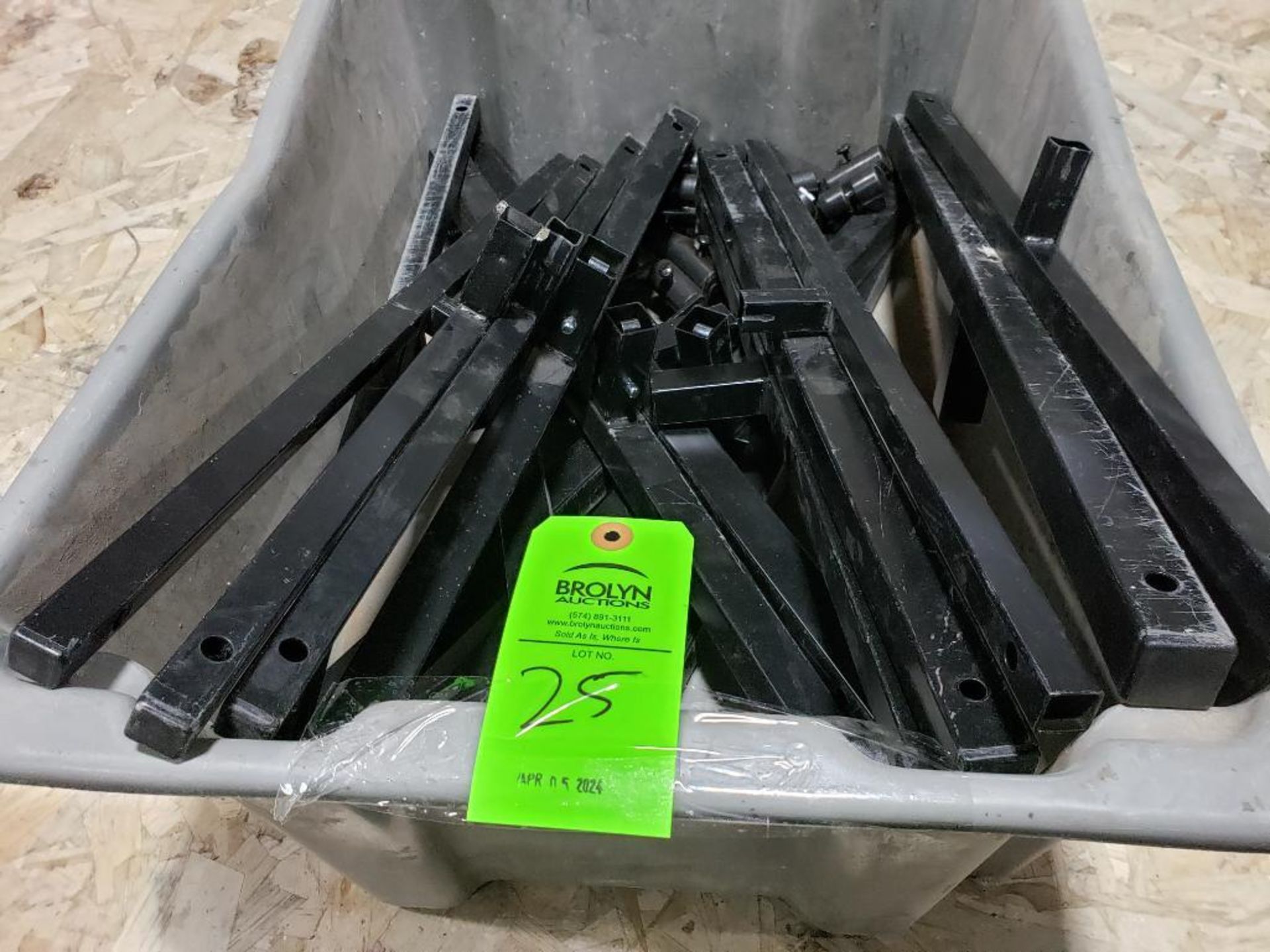 Large qty of welding curtain support legs.