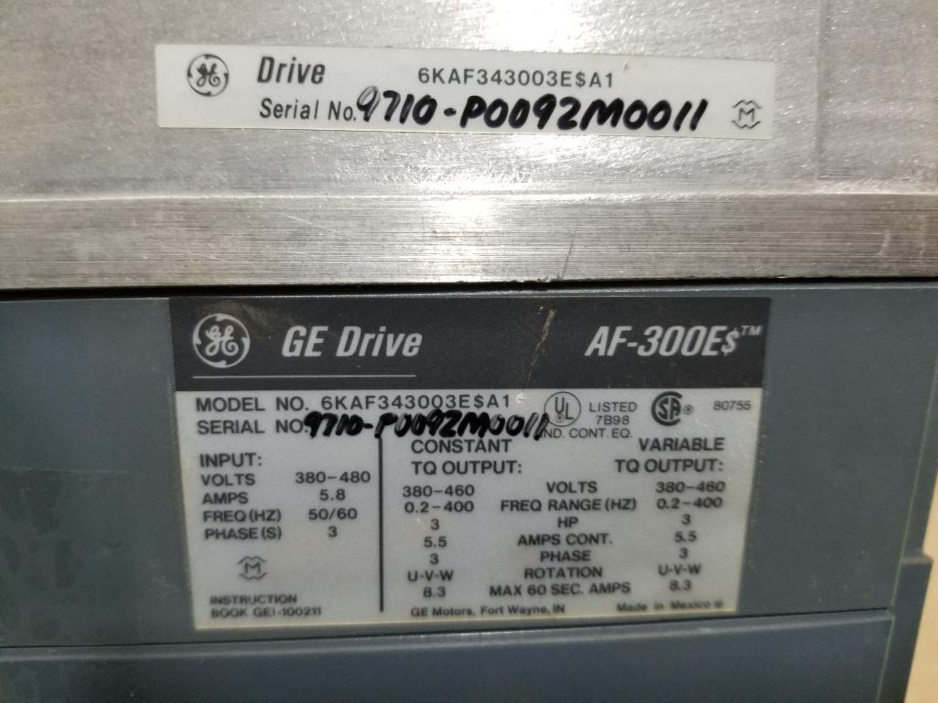 GE drive. Part number 6KAF343003E$A1. - Image 5 of 5