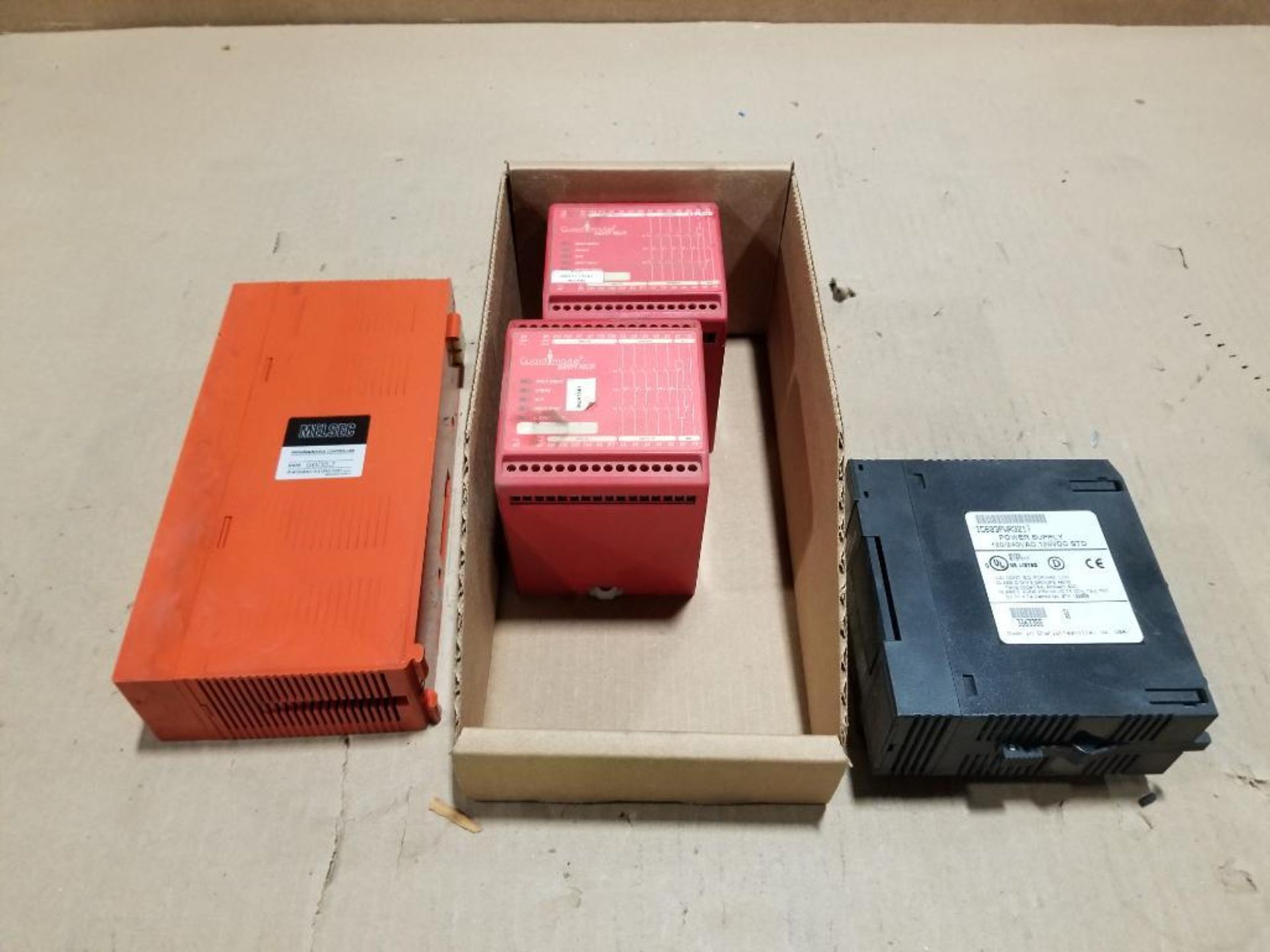 Assorted Allen Bradley, Mitsubishi, and GE Fanuc controls.