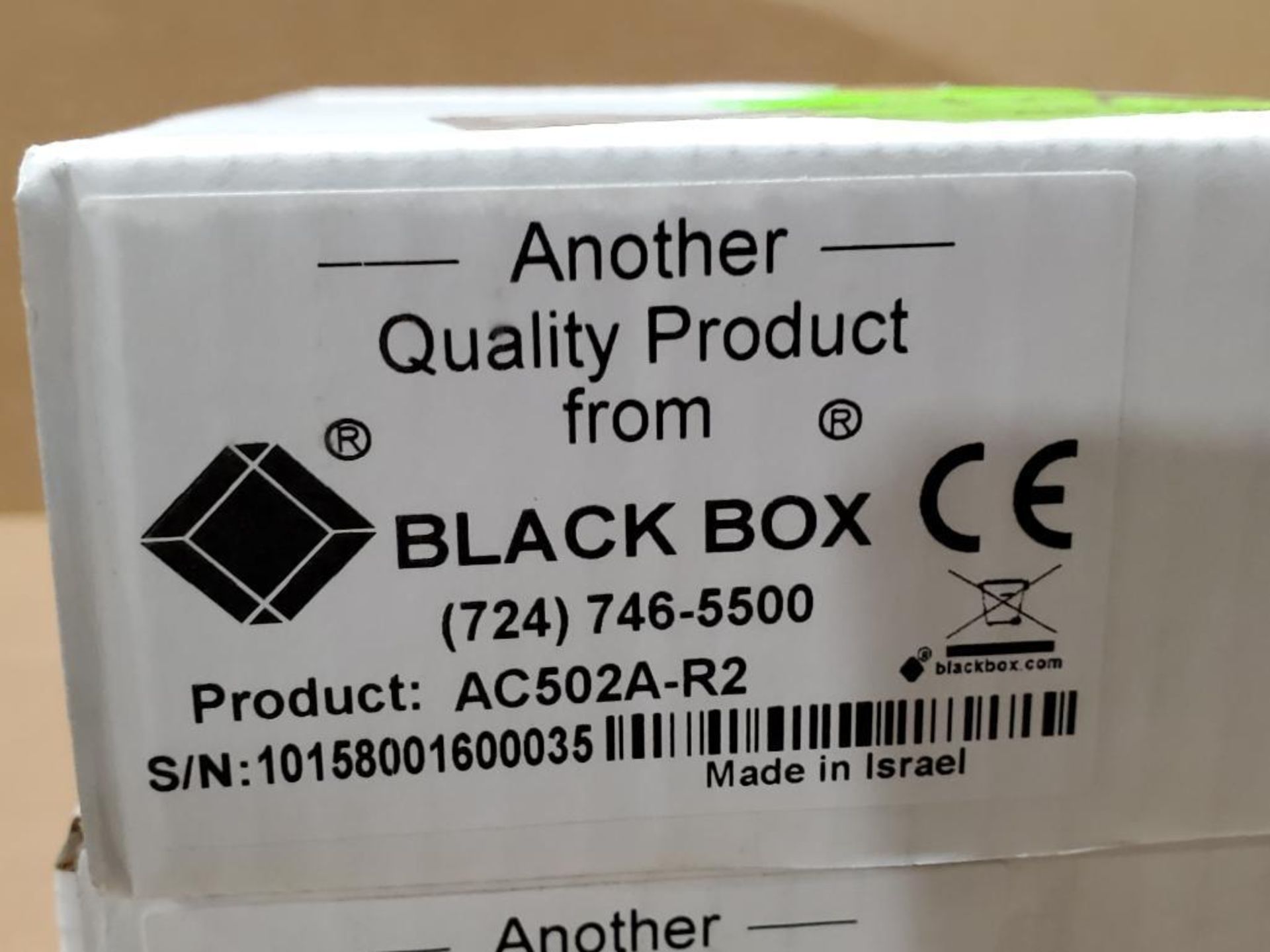 Qty 4 - Black Box. Part number AC502A-R2. - Image 2 of 3