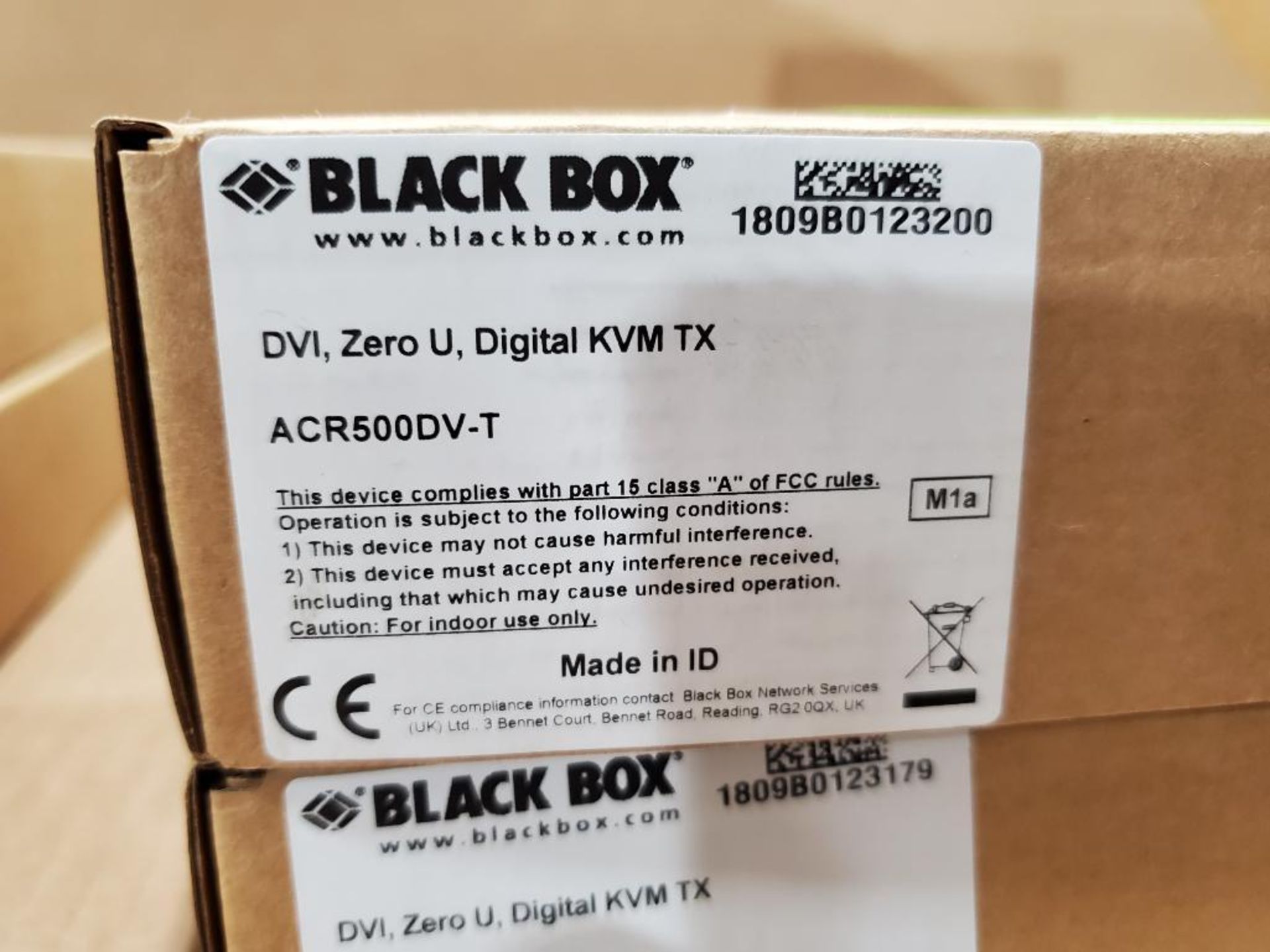 Qty 2 - Black Box DVI, Zero U, Digital KVM TX. Part number ACR500DV-T. - Image 2 of 3