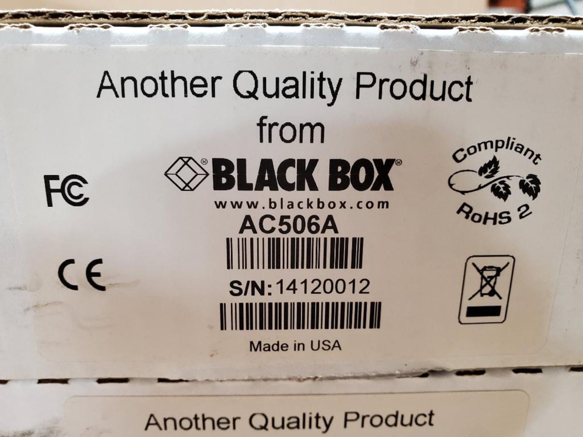 Qty 2 - Black Box splitter. Part number AC650A. - Image 2 of 3