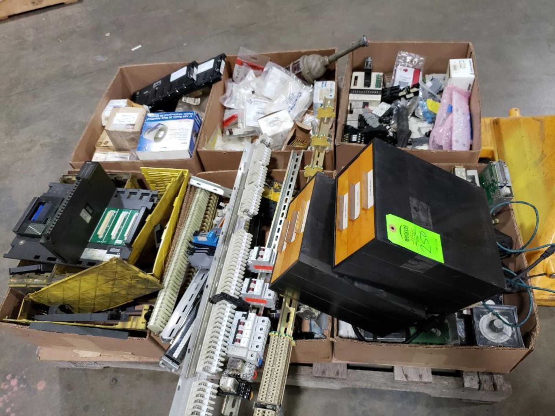 Pallet of assorted parts and electrical.