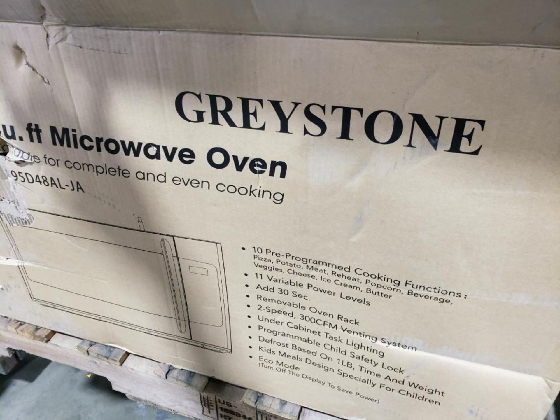 *Parts/Repairable* Greystone above range microwave.