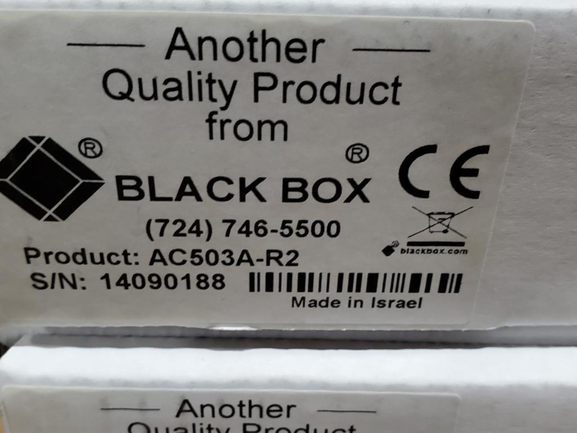 Qty 5 - Black Box video splitter. Part number AC503A-R2. - Image 2 of 3