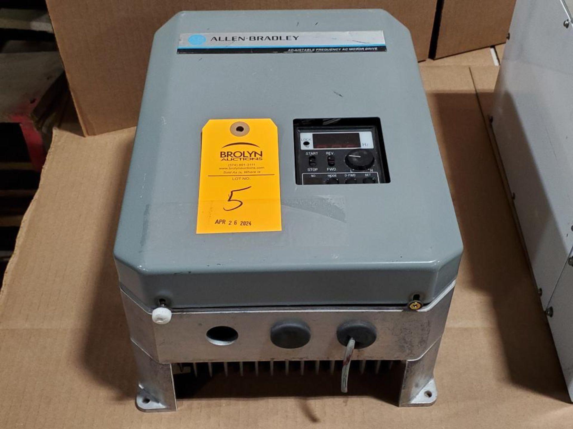 Allen Bradley adjustable frequency AC motor drive. CAT 1333-BAB.