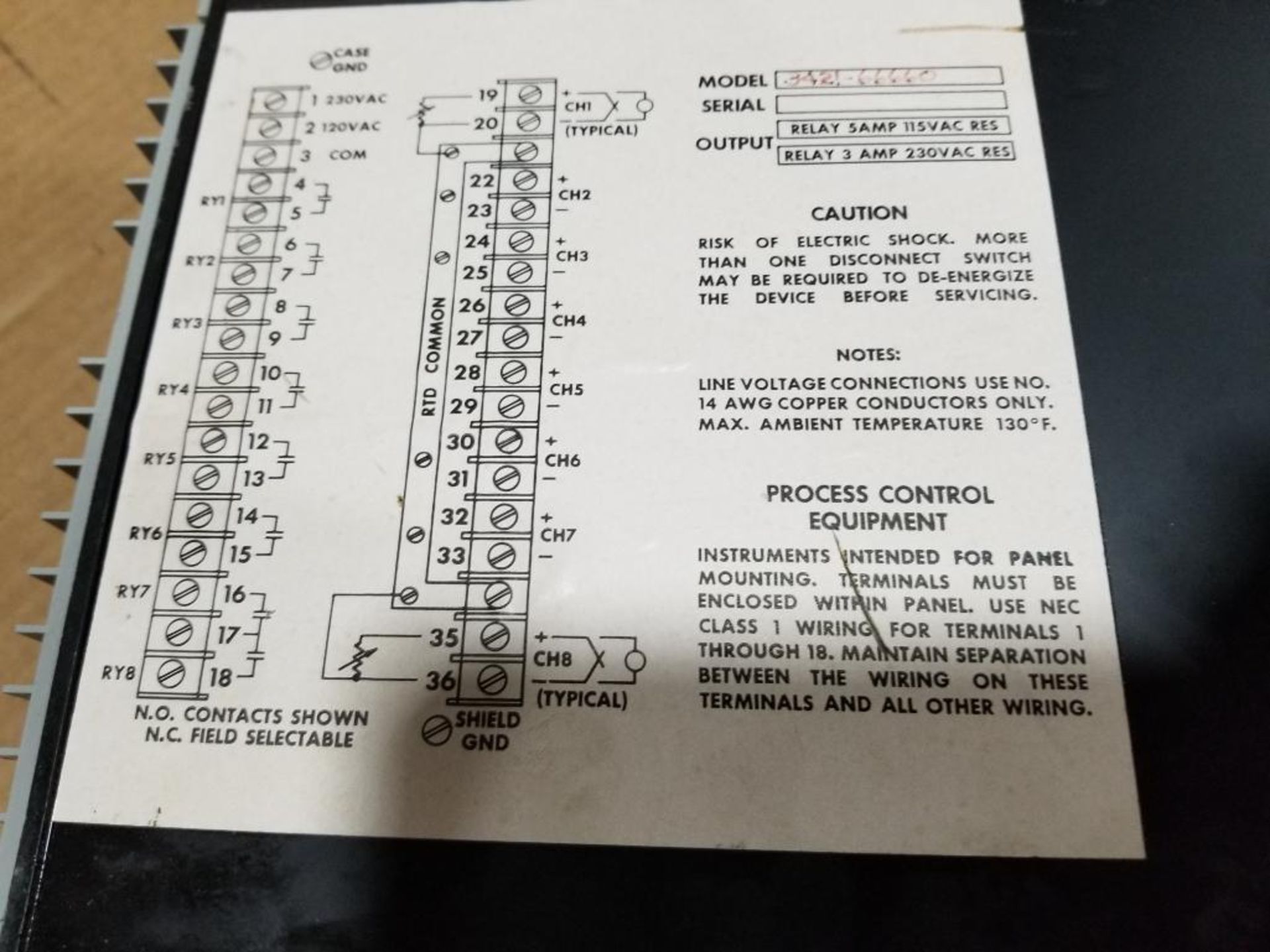 Qty 2 - Chromalox controller. Part number 3421-66660. - Image 6 of 6