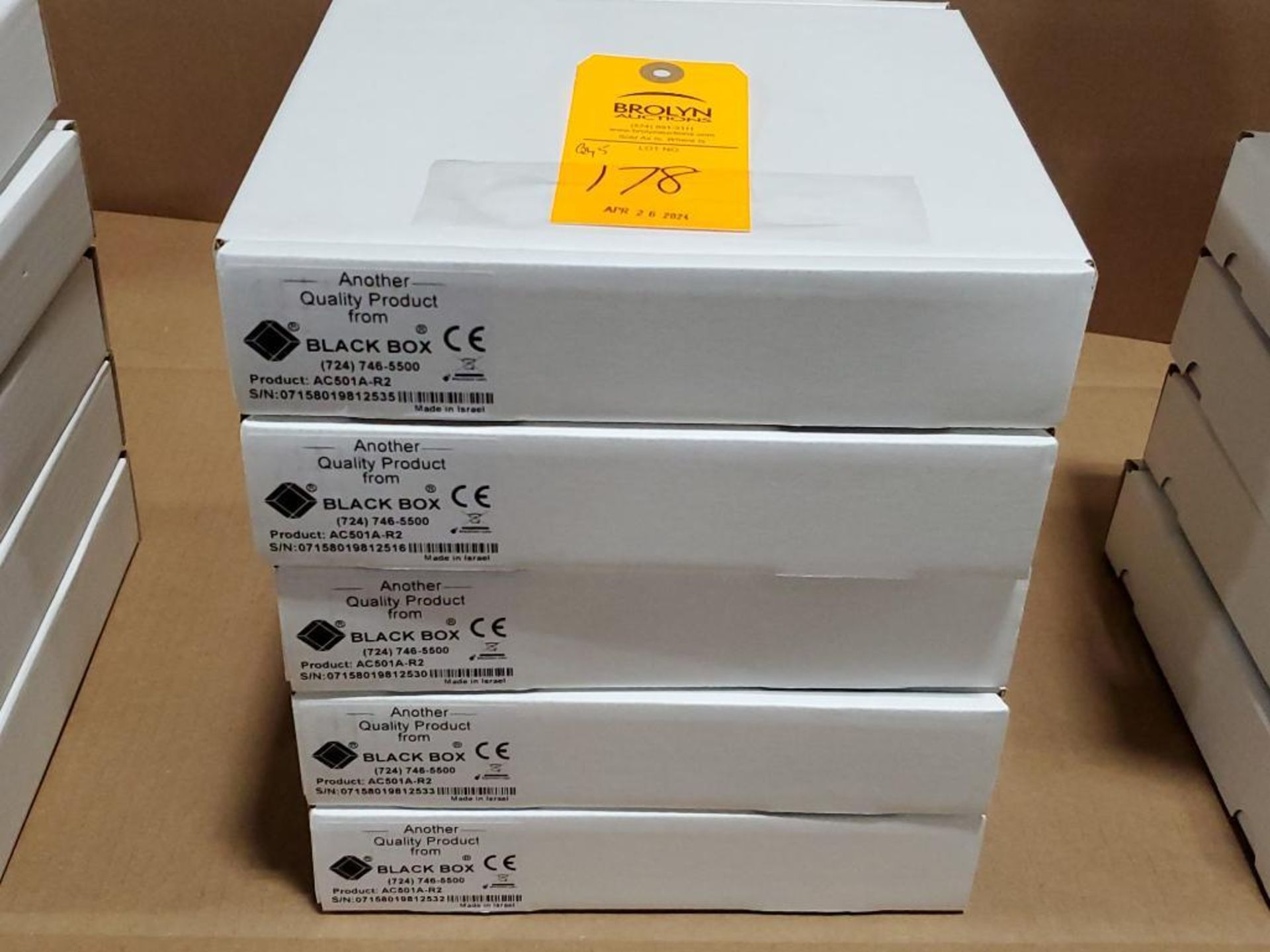 Qty 5 - Black Box video splitter. Part number AC501A-R2.