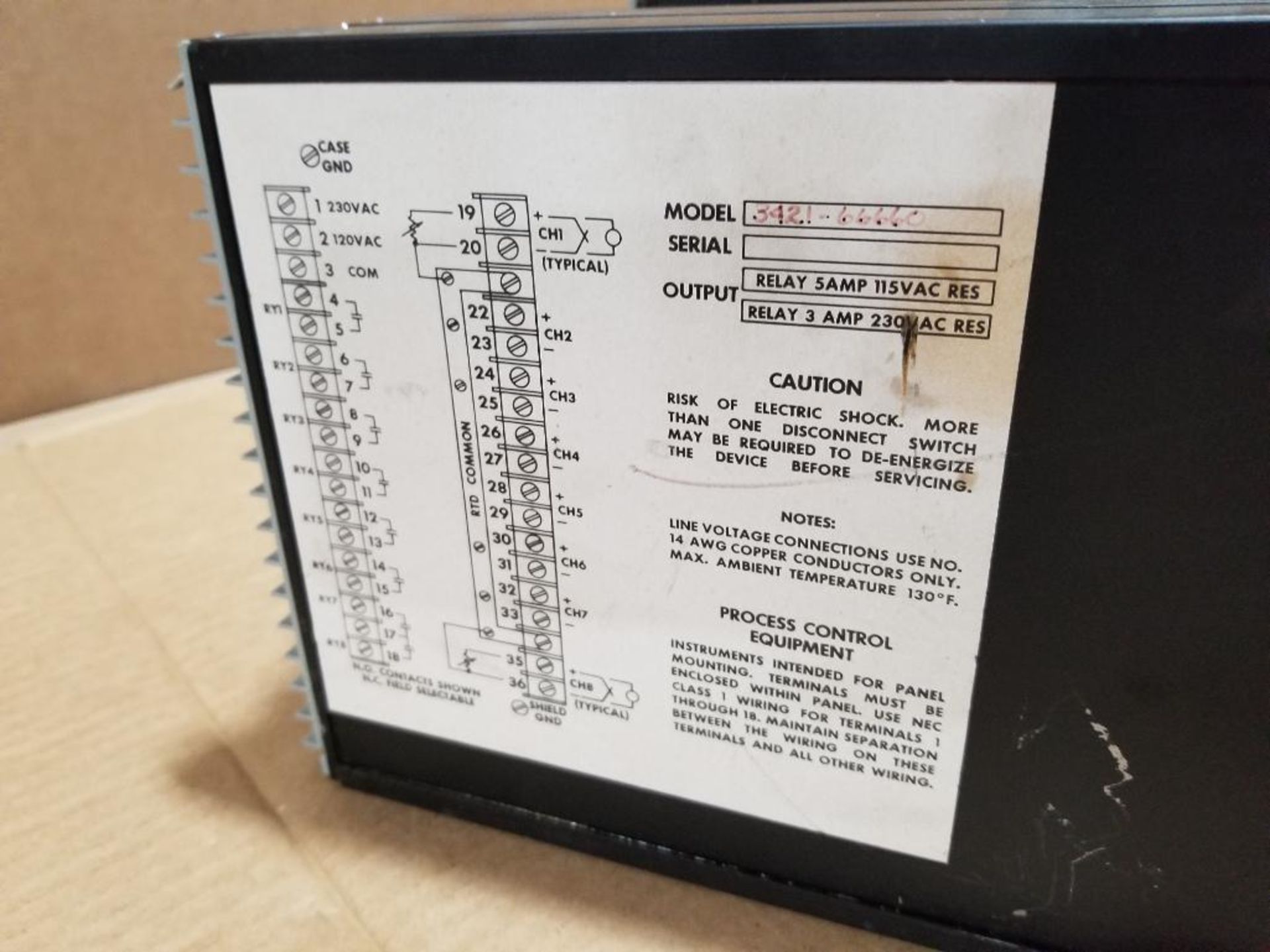 Qty 2 - Chromalox controller. Part number 3421-66660. - Image 3 of 6