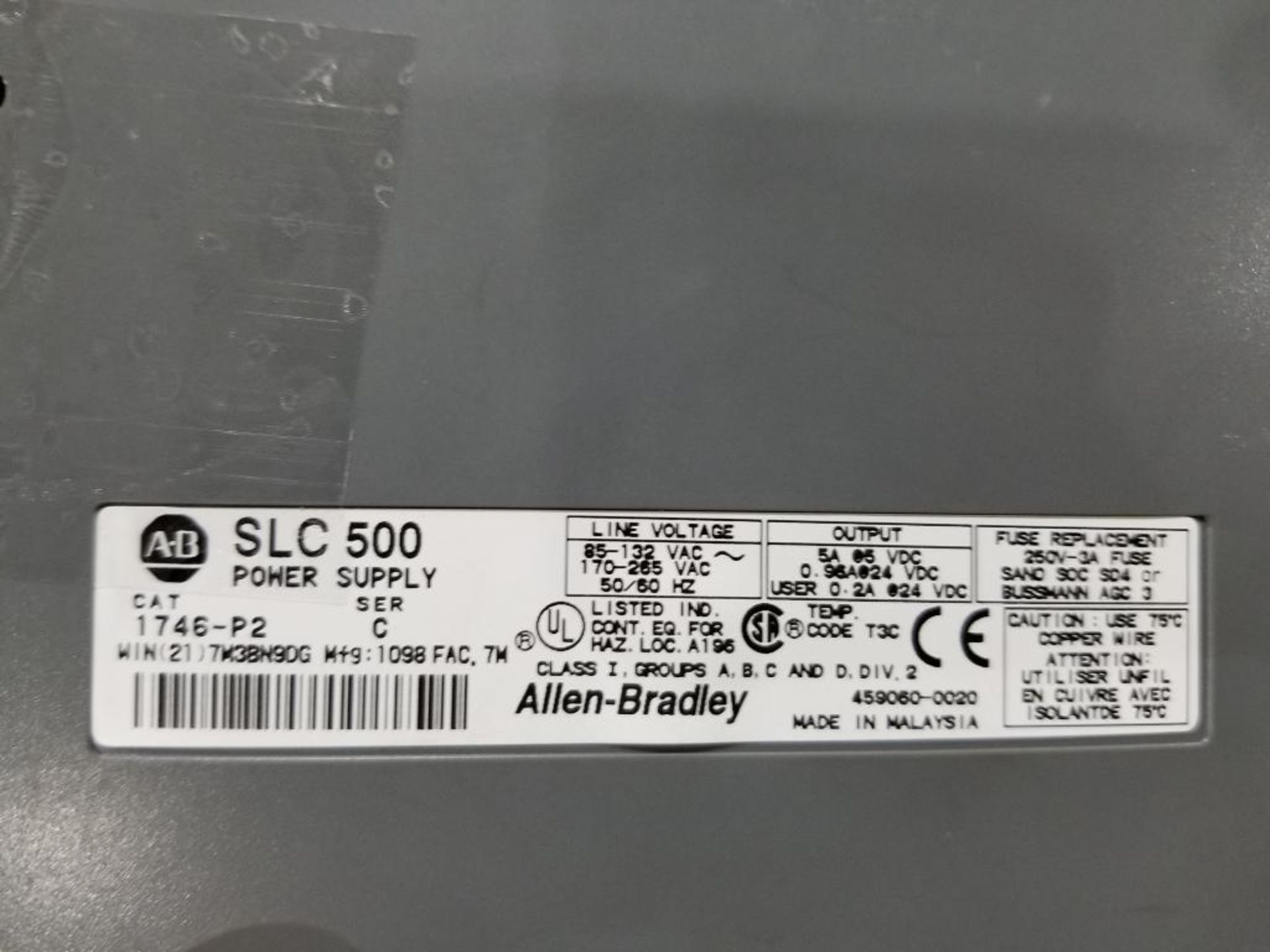 Allen Bradley SLC500 PLC rack. - Image 6 of 6