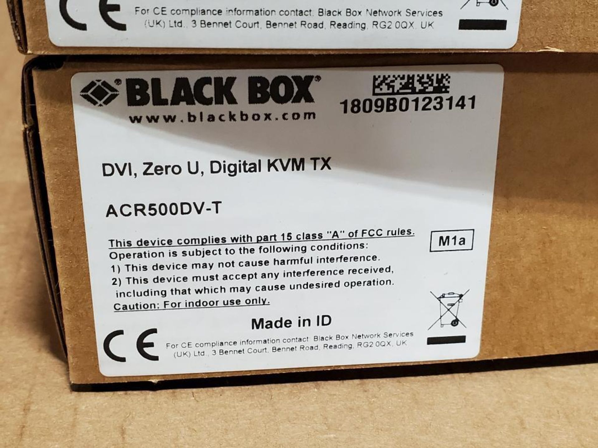 Qty 2- Black Box DVI, Zero U, Digital KVM TX. Model ACR500DV-T. - Image 3 of 4