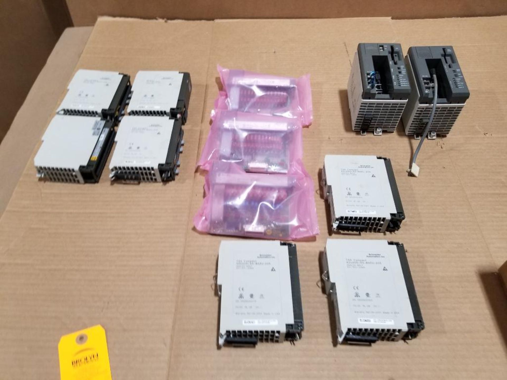 Assorted AEG Modicon PLC CPUs and cards.