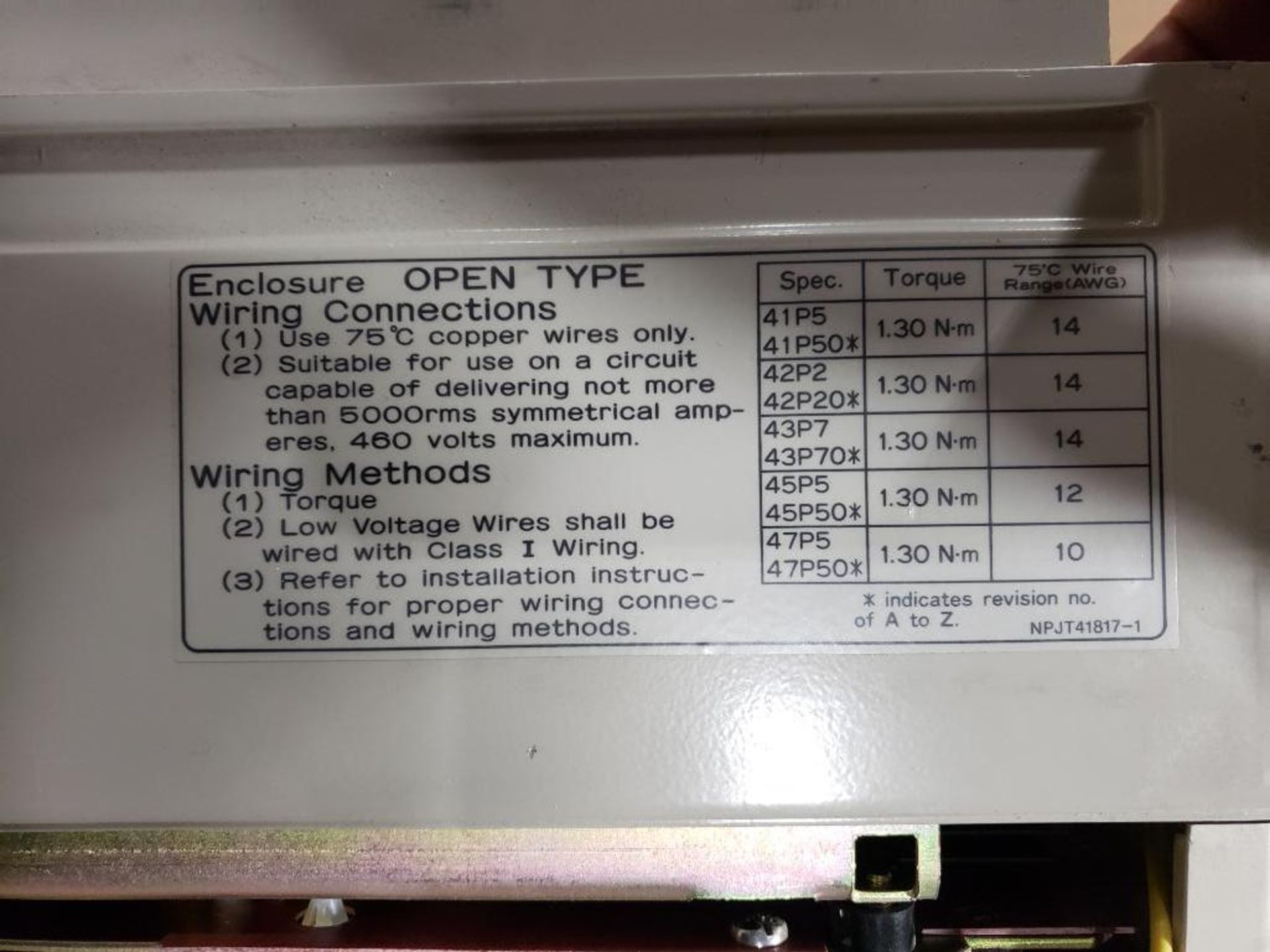 Yaskawa Varispeed drive. Model 676VG3. Part number CIMR-VGU42P2. - Image 5 of 7