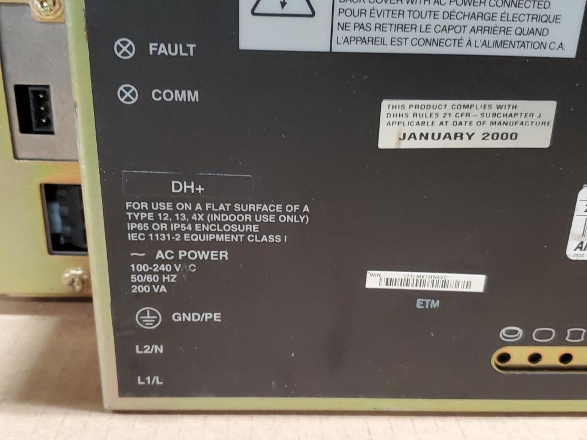 Allen Bradley PanelView 1400. CAT 2711-K14C8. - Image 8 of 9