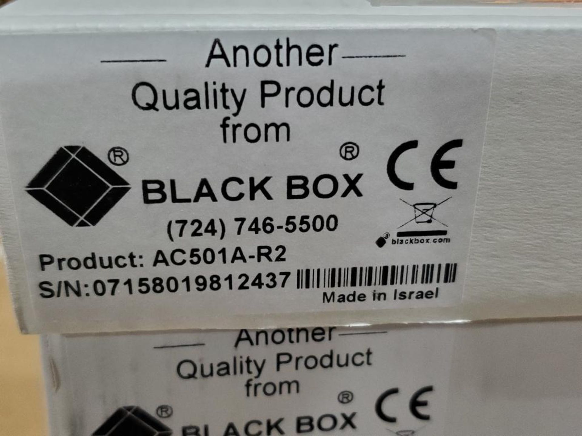 Qty 5 - Black Box video splitter. Part number AC501A-R2. - Image 2 of 3