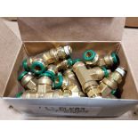 Qty 250 - Parker brass fittings. Part number 6LK15. 25 boxes of 10.