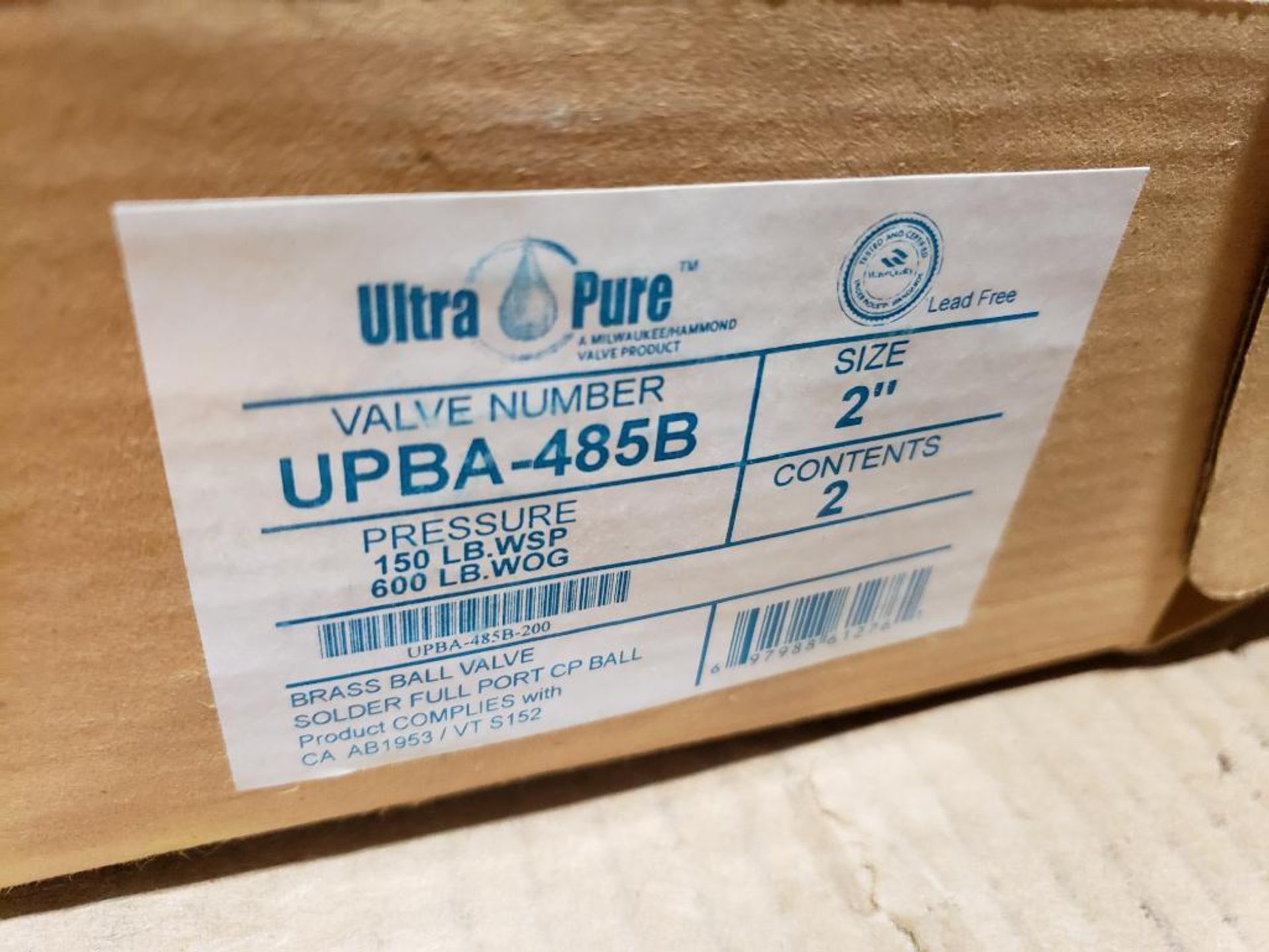 Qty 8 - 2in Ultra Pure shut off valves. Part number UPBA-485B. - Image 5 of 5