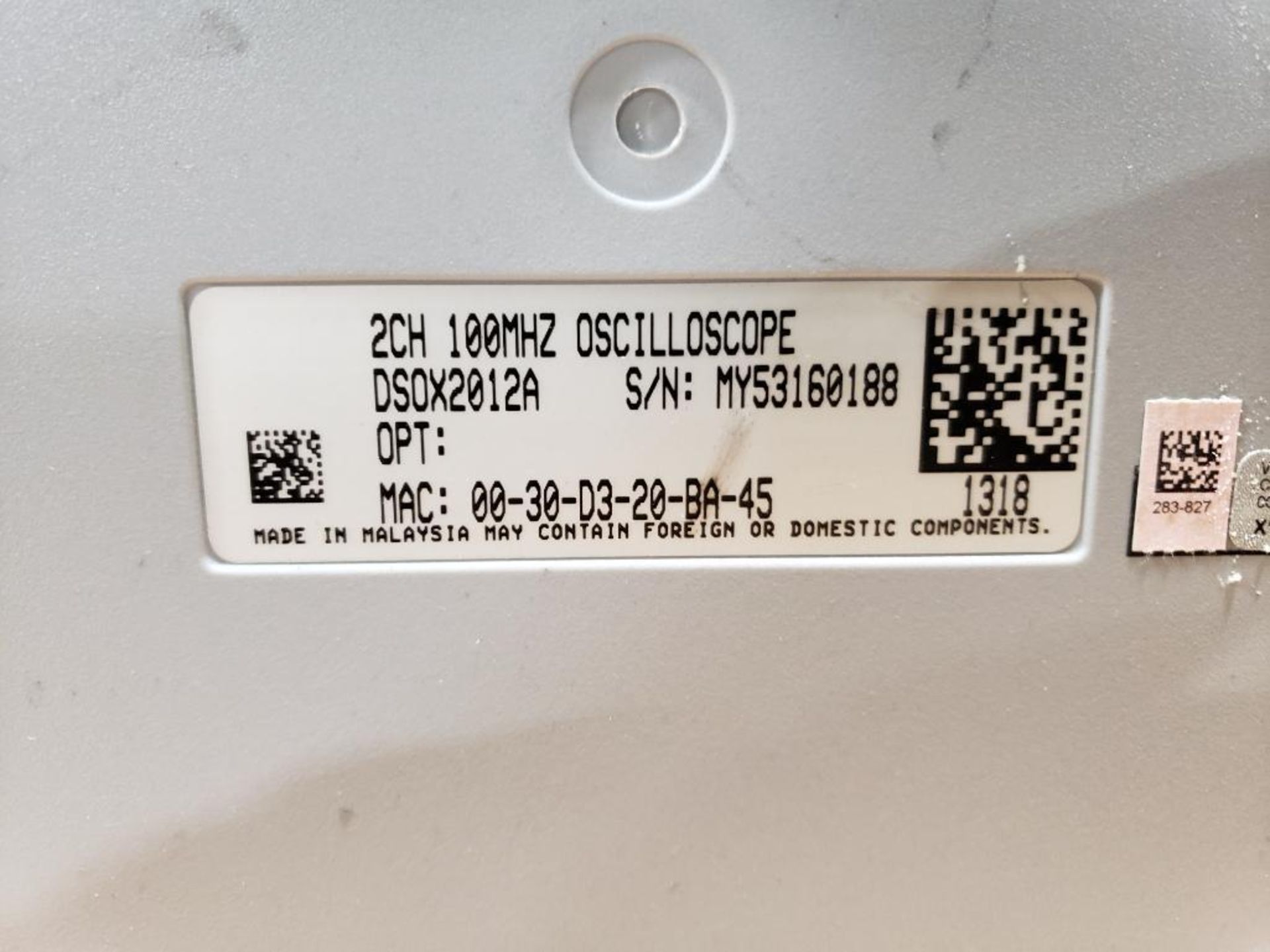 *Parts / Repairable* - Agilent Technologies Digital Oscilloscope. Part number DSO-X 2012A. - Image 9 of 10