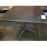 36in x 36in table with 4 chairs.