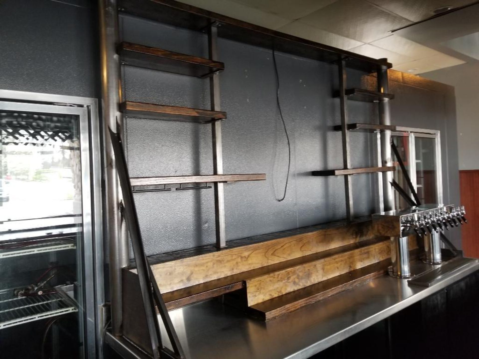 Back Bar and Cooler. 96" x 30' x 99" LxWxH. Tap is NOT included in this listing.