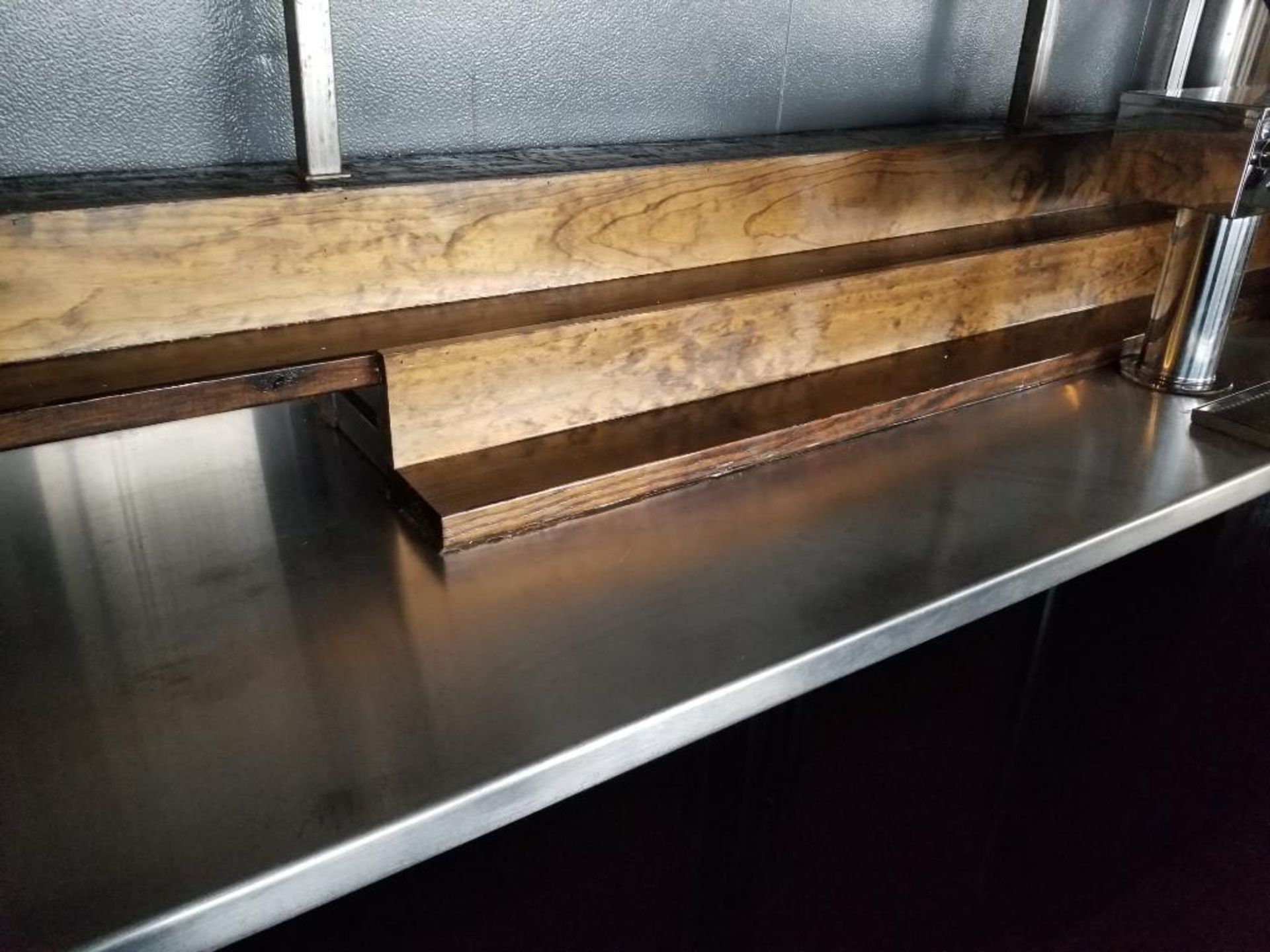 Back Bar and Cooler. 96" x 30' x 99" LxWxH. Tap is NOT included in this listing. - Image 13 of 17