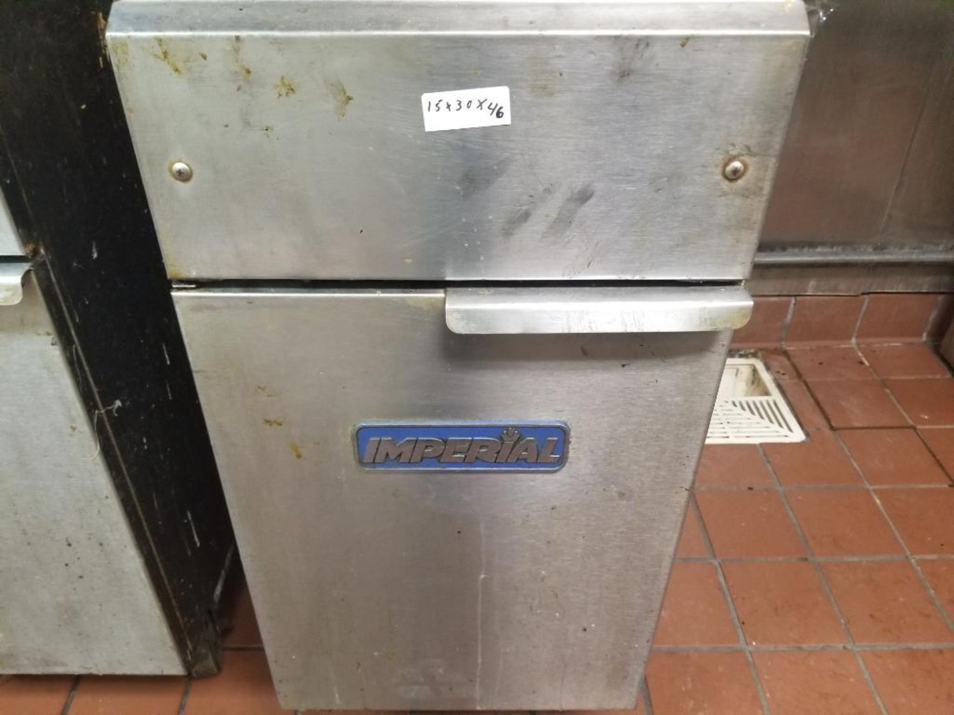 Imperial natural gas double basket deep fryer. Model IFS-40. - Bild 2 aus 6