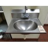 Stainless Steel wash sink. 19" x 16" x 20".