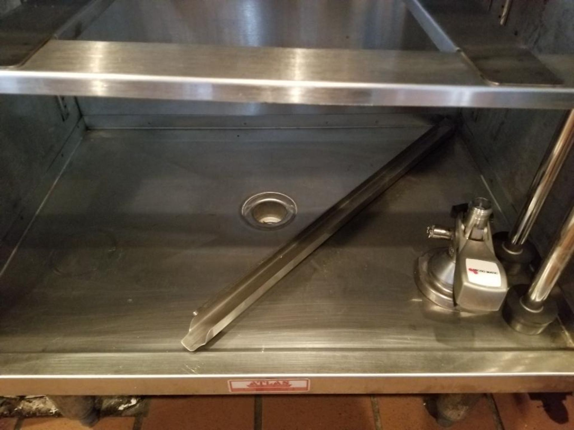 Atlas Restaurant Supply stainless steel prep table. 24" x 18" x 30". - Image 4 of 6