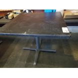 36in x 36in table with 4 chairs.