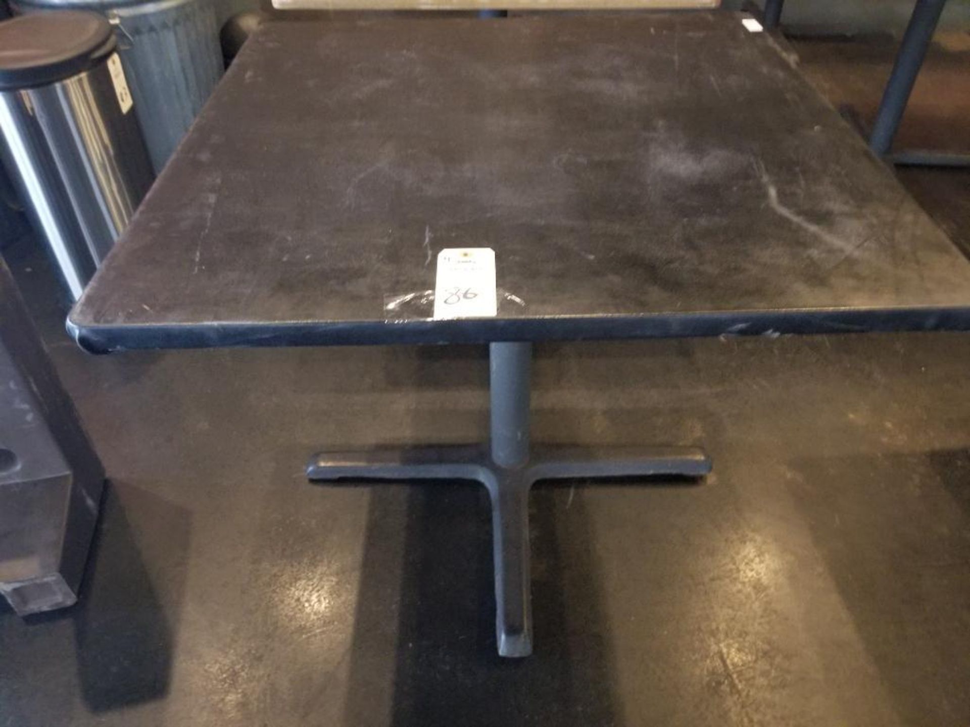 36in x 36in table with 4 chairs.