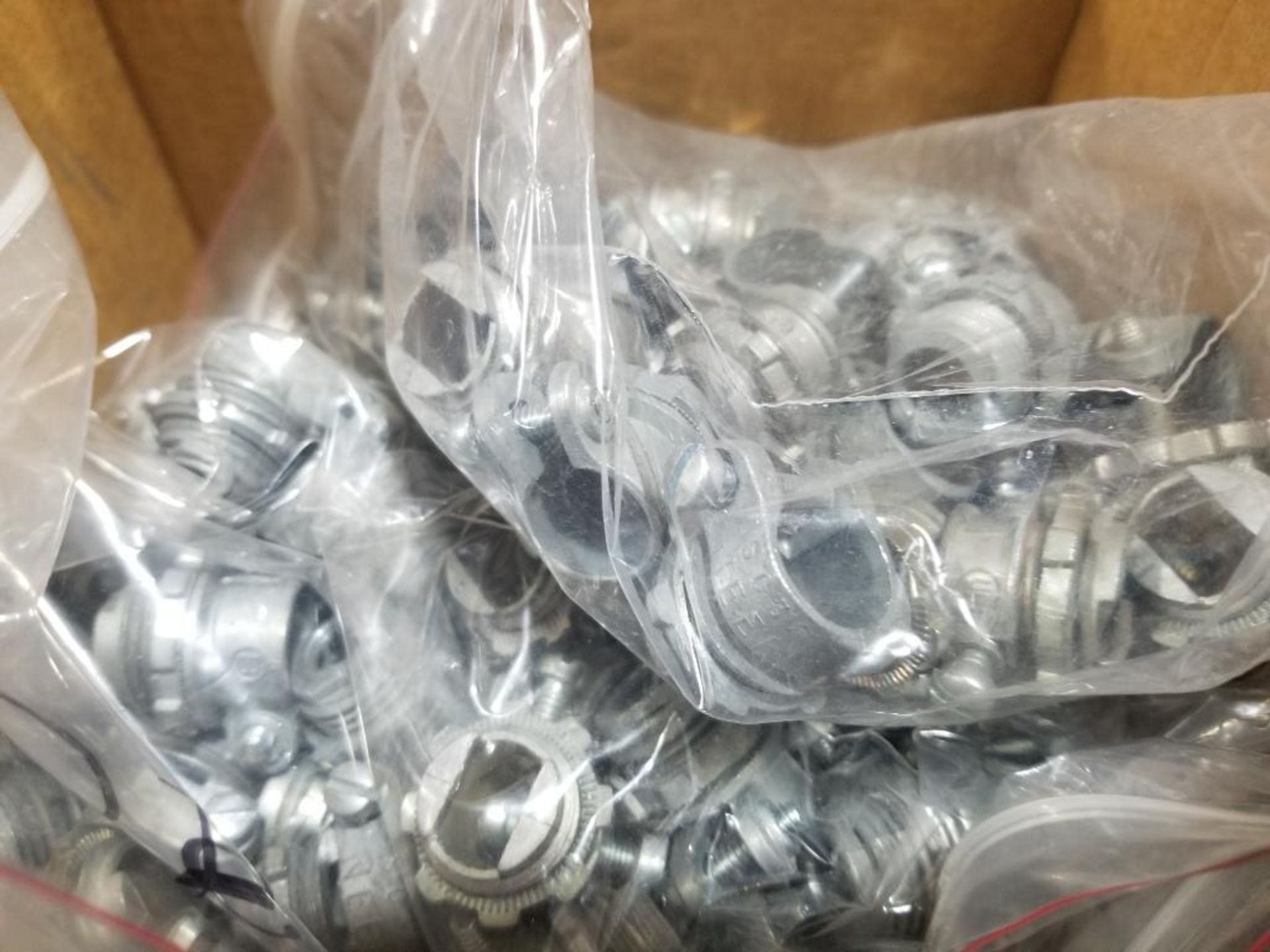 Large assortment of plumbing fittings, conduit, and hardware. - Image 10 of 13