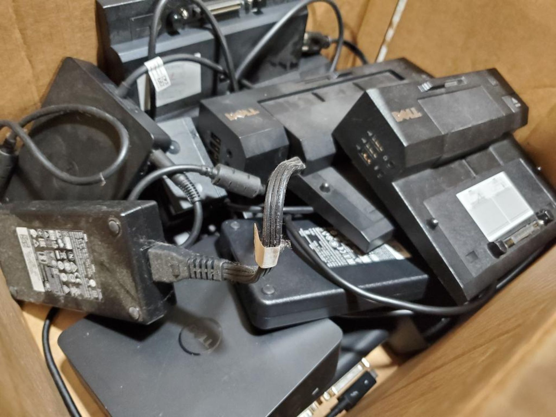 Assorted Dell docking stations and power supplies. - Image 3 of 7