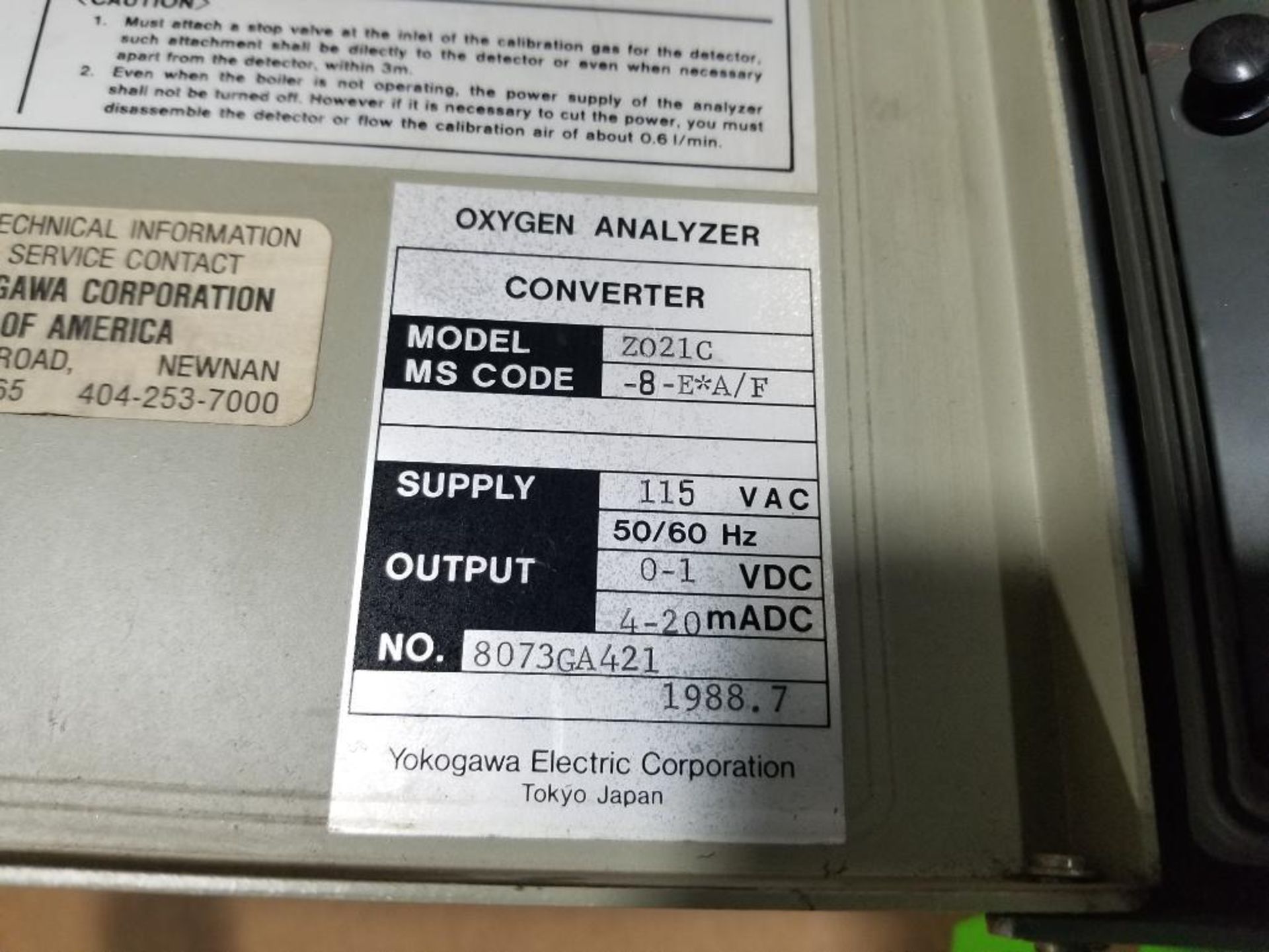 Yokogawa Oxygen analyzer and Lundahl Instruments ultrasonic controller. - Image 3 of 7