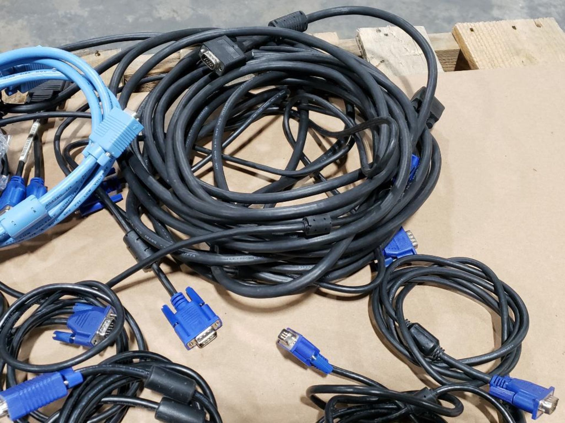 Large assortment of monitor cords. - Image 8 of 10