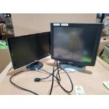 Qty 2 - Assorted monitors.