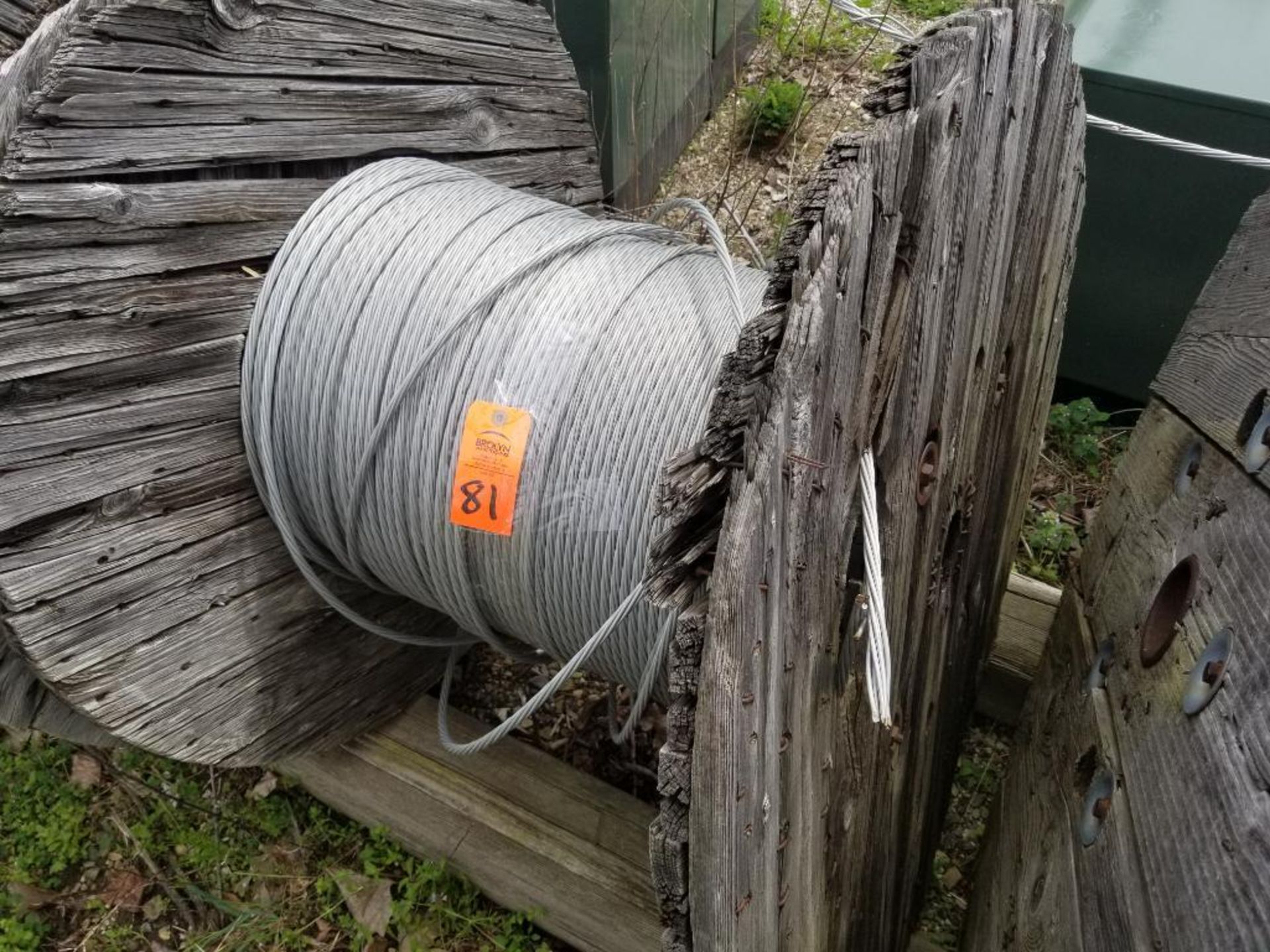 Spool of bare wire. - Image 2 of 5