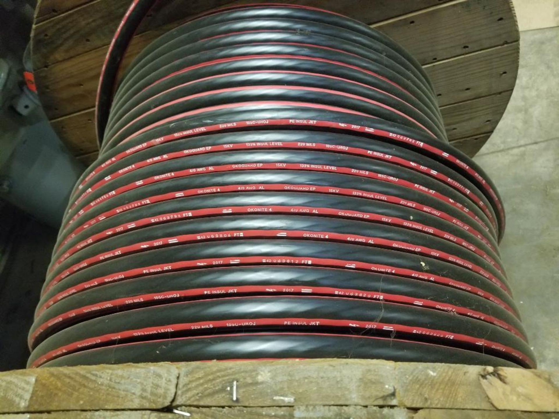 Spool of Okonite Okoguard wire . Model EPR-SC220-030. 15kV. Catalog 160-23-3081. - Image 9 of 9