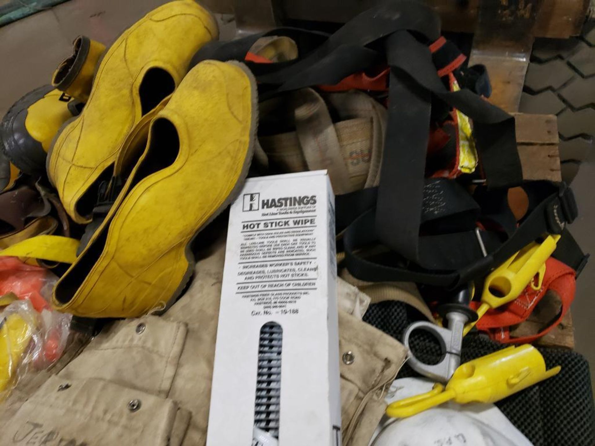 Pallet of assorted lineman safety apparel and equipment. - Image 11 of 14