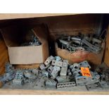 Contents of one shelf cubby - Large assortment of electrical lugs, fittings, and connectors.