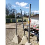 Qty 3 - Portable sign posts.