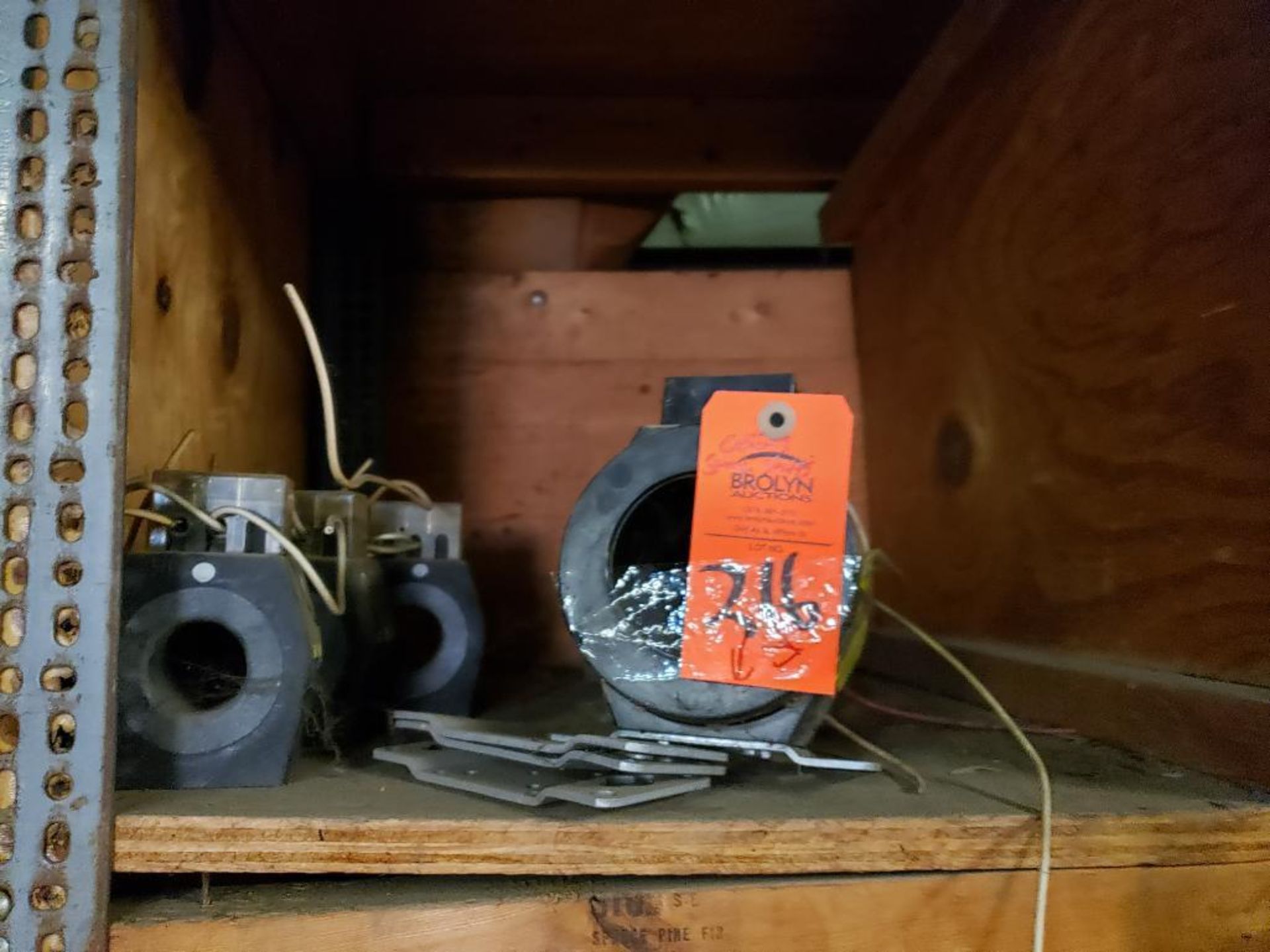 Electrical contents of shelves pictured.