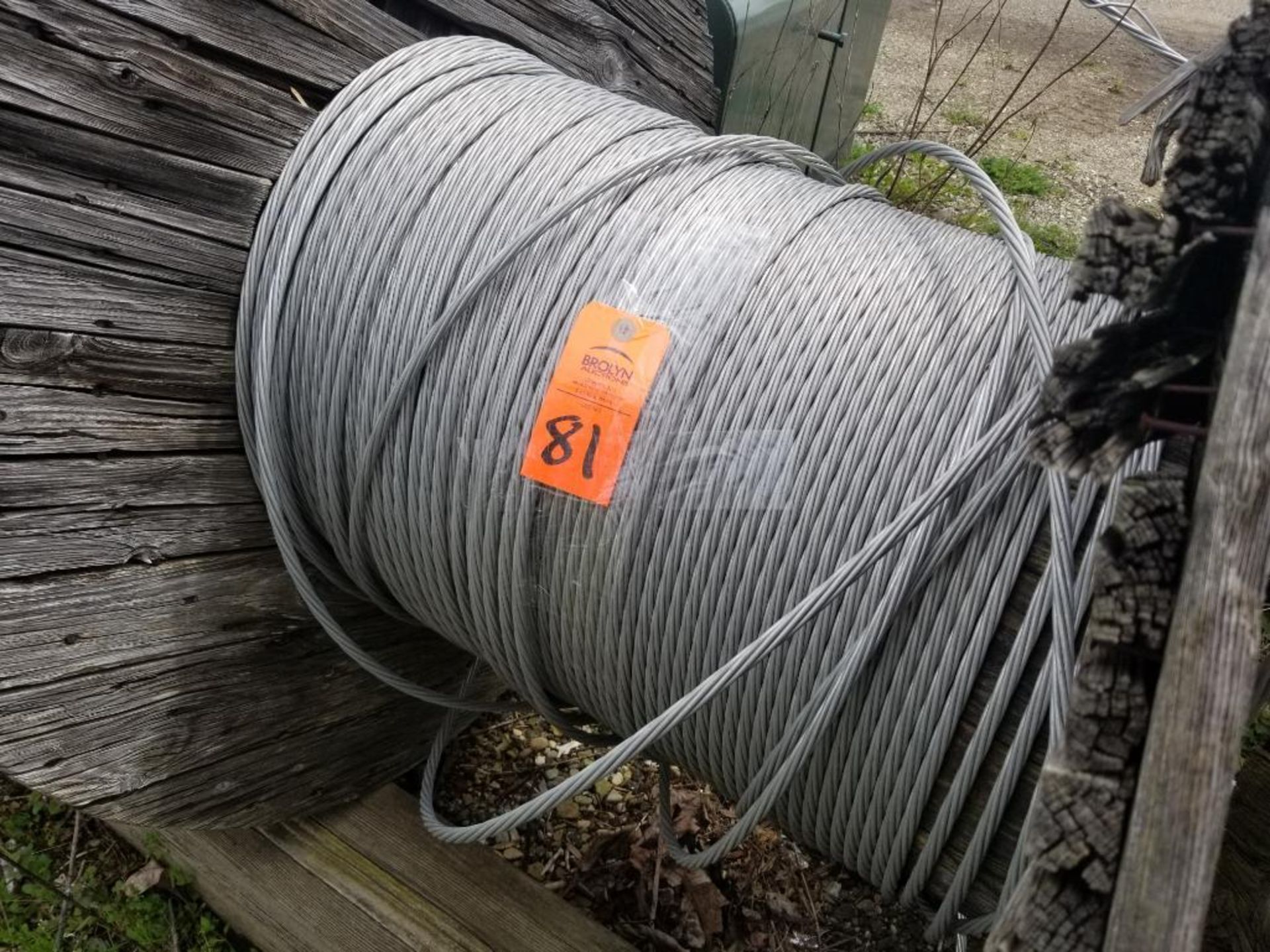 Spool of bare wire. - Image 3 of 5