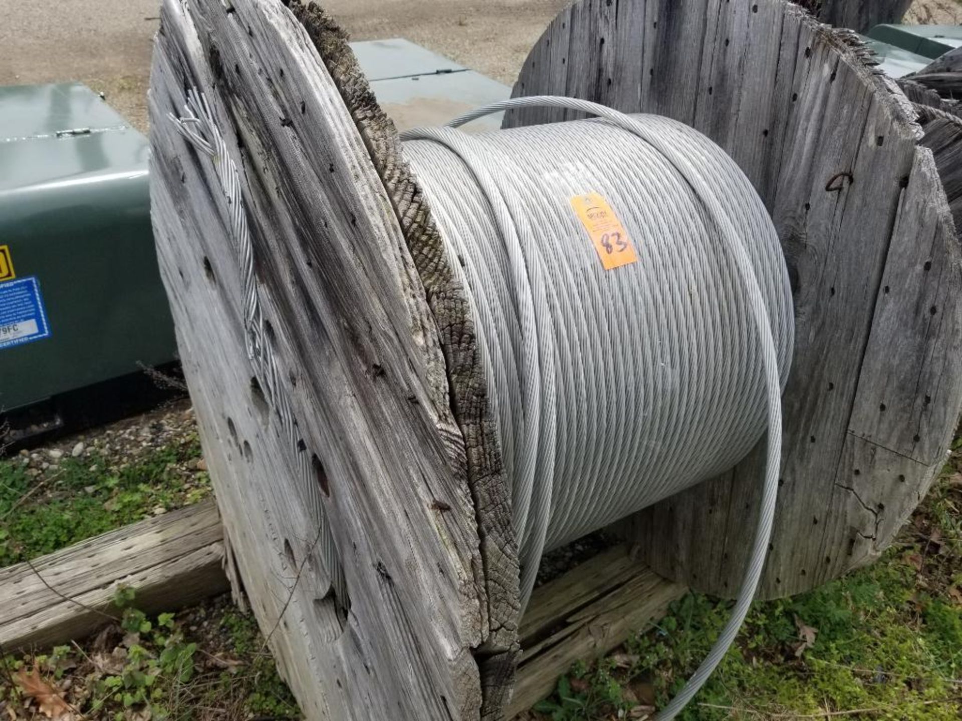 Spool of bare wire. - Image 2 of 6