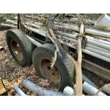 Pole trailer with contents of PVC pipe. (Sold with bill of sale only. No title included)